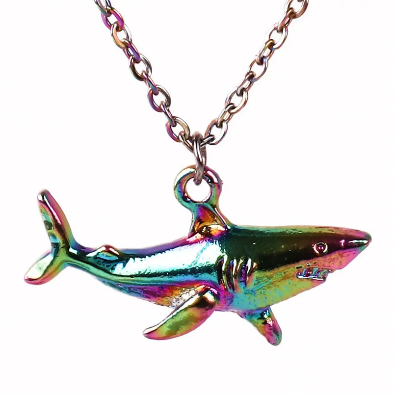 Blue Flow | Punk Shark Charm Necklace π¦β‘