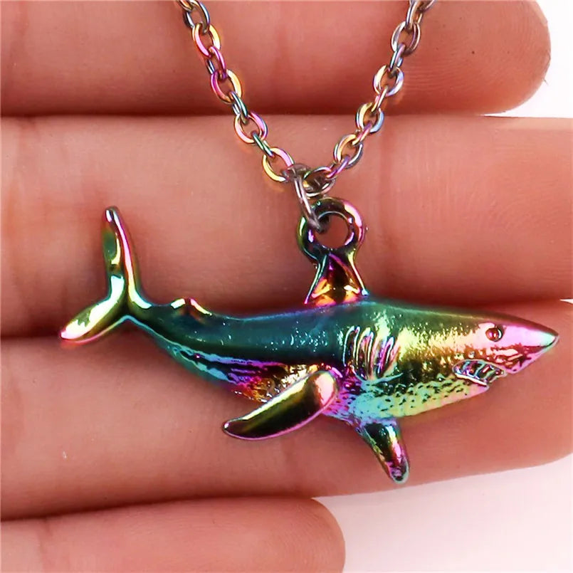 Blue Flow | Punk Shark Charm Necklace π¦β‘