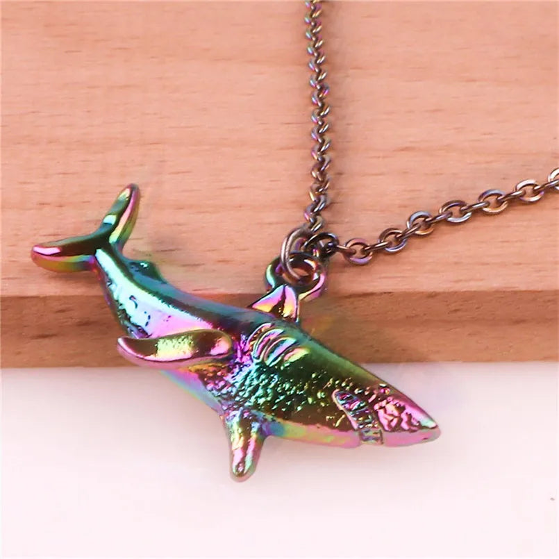 Blue Flow | Punk Shark Charm Necklace π¦β‘