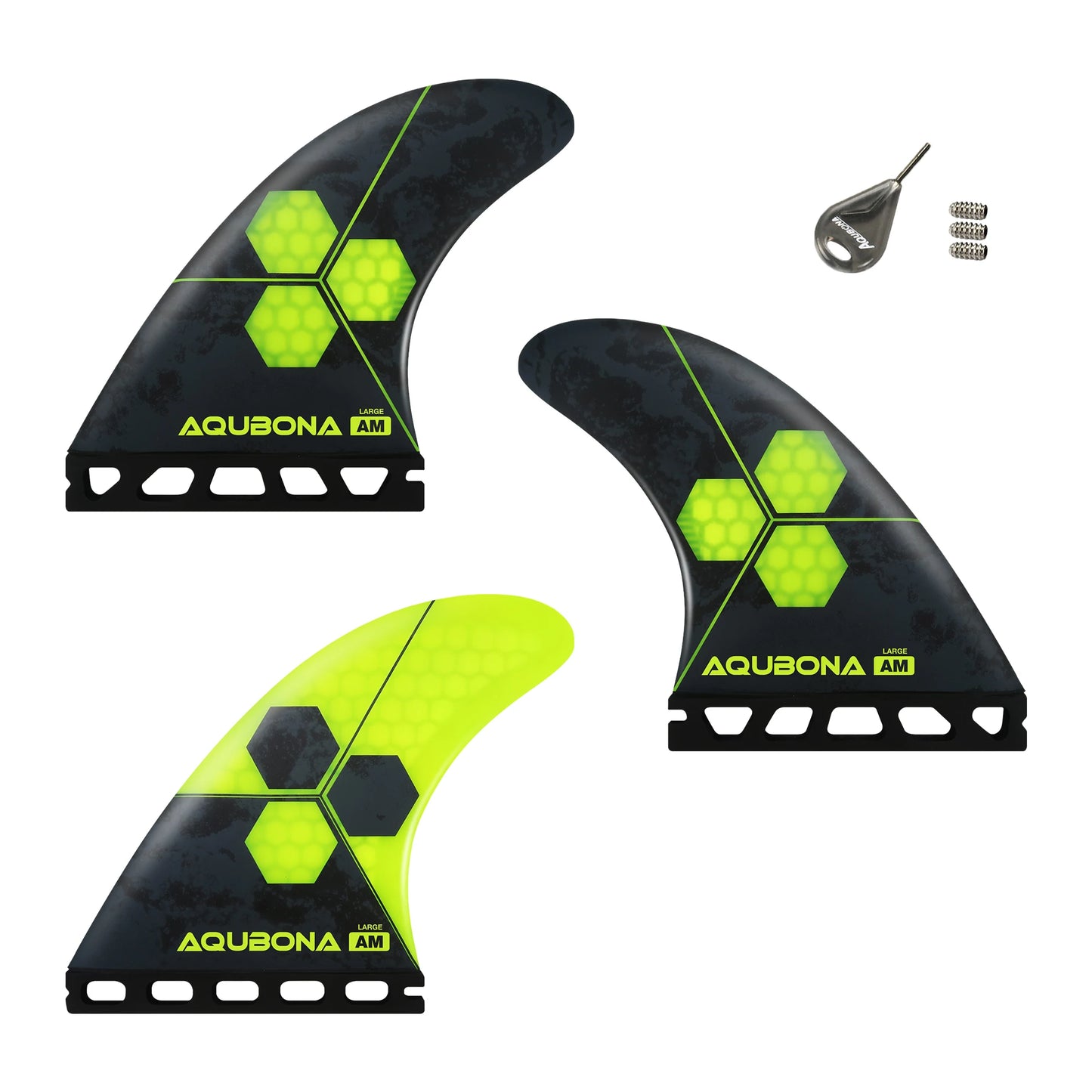 Blue Flow | Honeycomb Fiberglass Surfboard Fins – Tri Fin Set