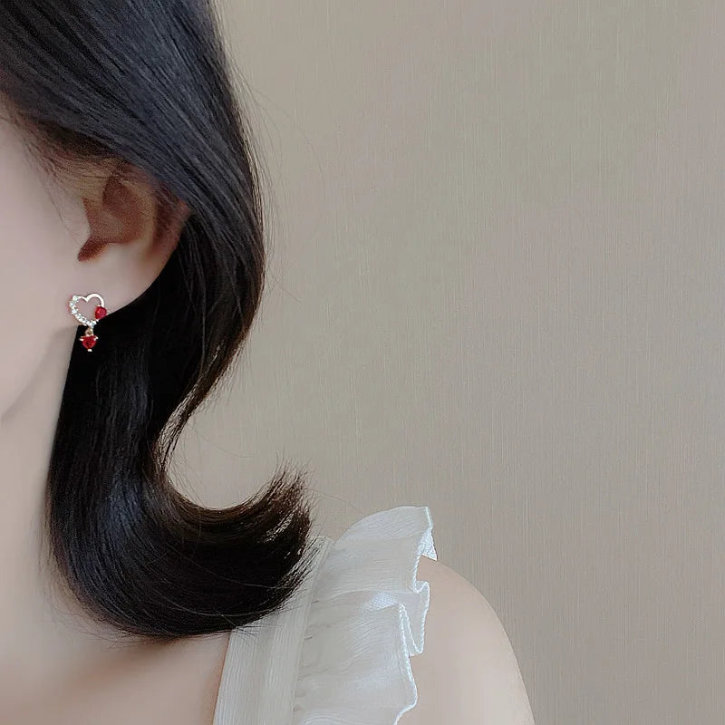 Blue Flow | Korean Cute Water Drop Crystal Earrings ๐งโจ