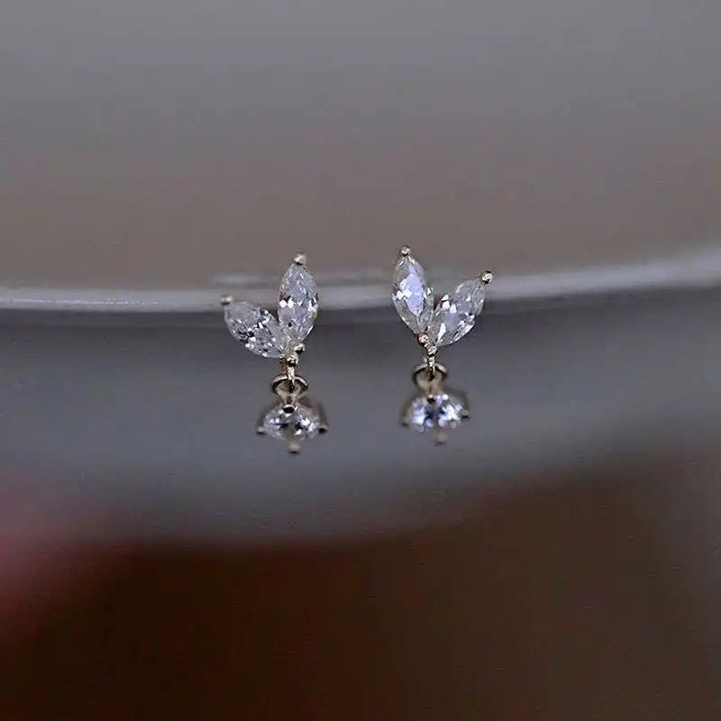 Blue Flow | Korean Cute Water Drop Crystal Earrings ๐งโจ