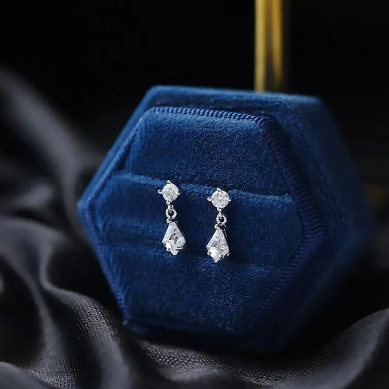 Blue Flow | Korean Cute Water Drop Crystal Earrings ๐งโจ