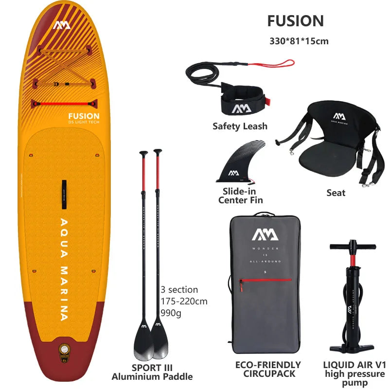 AQUA MARINA NEW FUSION Inflatable Stand-Up Paddleboard (330x81x15 cm)