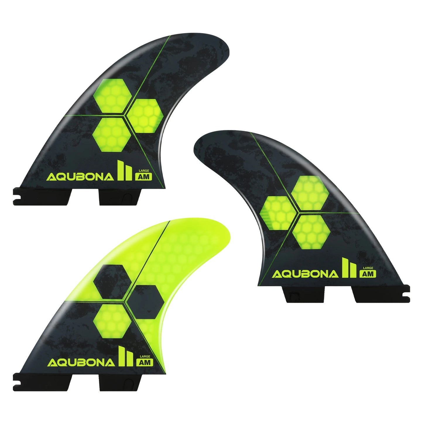 Blue Flow | Honeycomb Fiberglass Surfboard Fins – Tri Fin Set