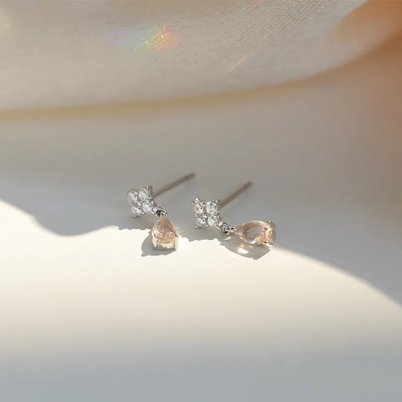 Blue Flow | Korean Cute Water Drop Crystal Earrings ๐งโจ