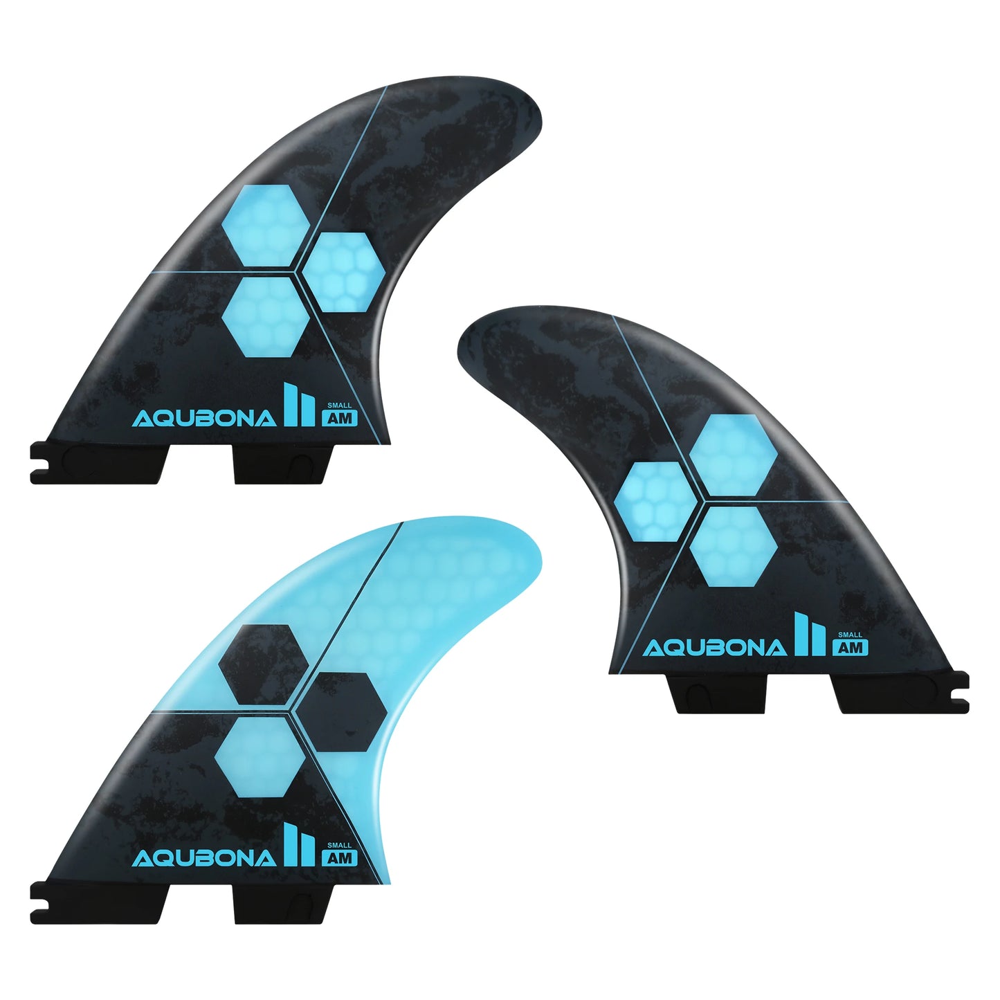 Blue Flow | Honeycomb Fiberglass Surfboard Fins – Tri Fin Set