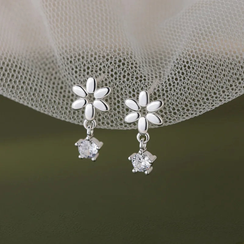 Blue Flow | Korean Cute Water Drop Crystal Earrings ๐งโจ