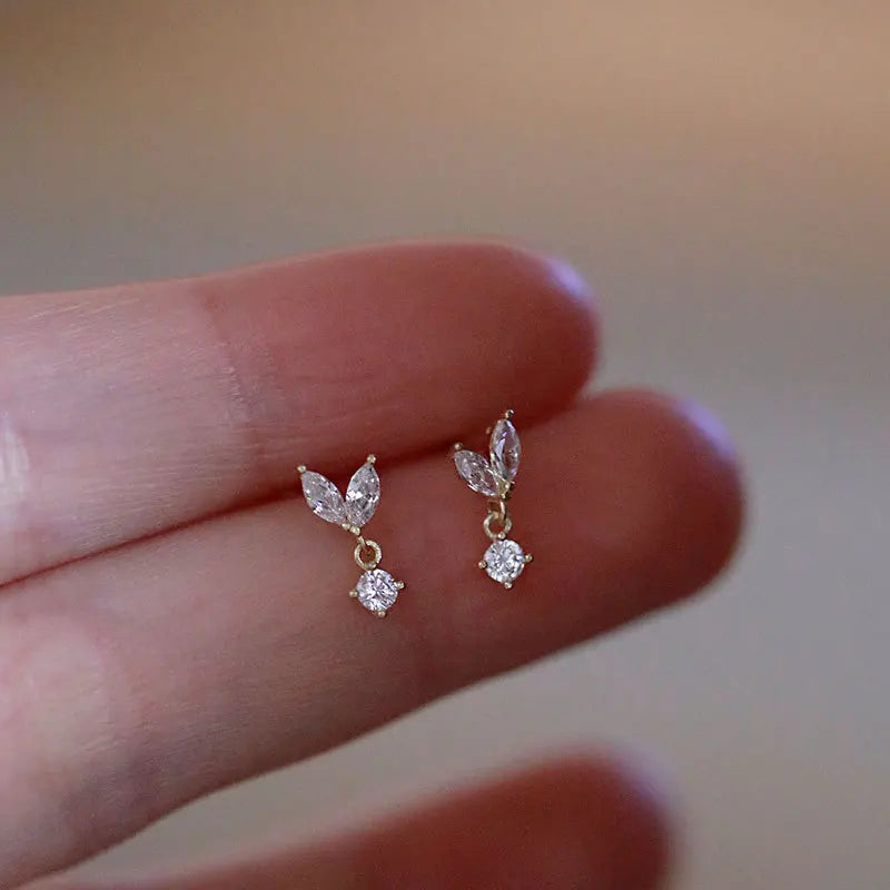 Blue Flow | Korean Cute Water Drop Crystal Earrings ๐งโจ