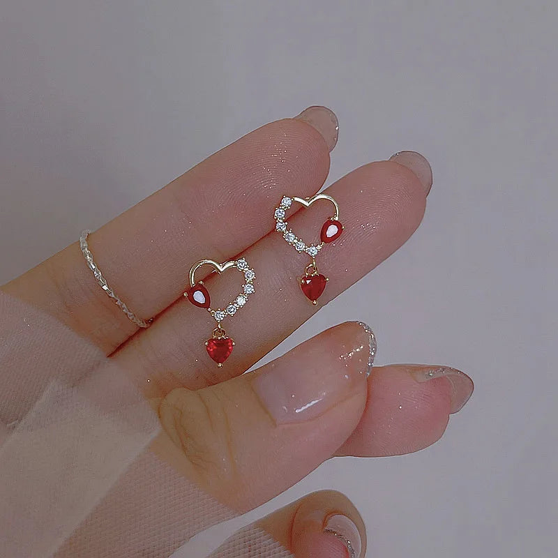 Blue Flow | Korean Cute Water Drop Crystal Earrings ๐งโจ