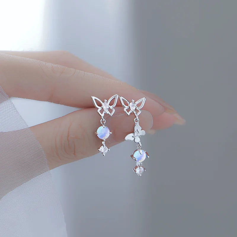 Blue Flow | Korean Cute Water Drop Crystal Earrings ๐งโจ