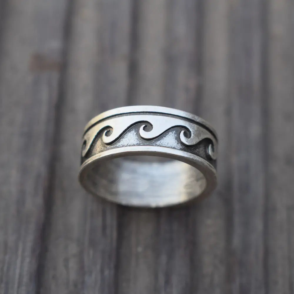 Blue Flow |  Wave Tribal Ocean Ring