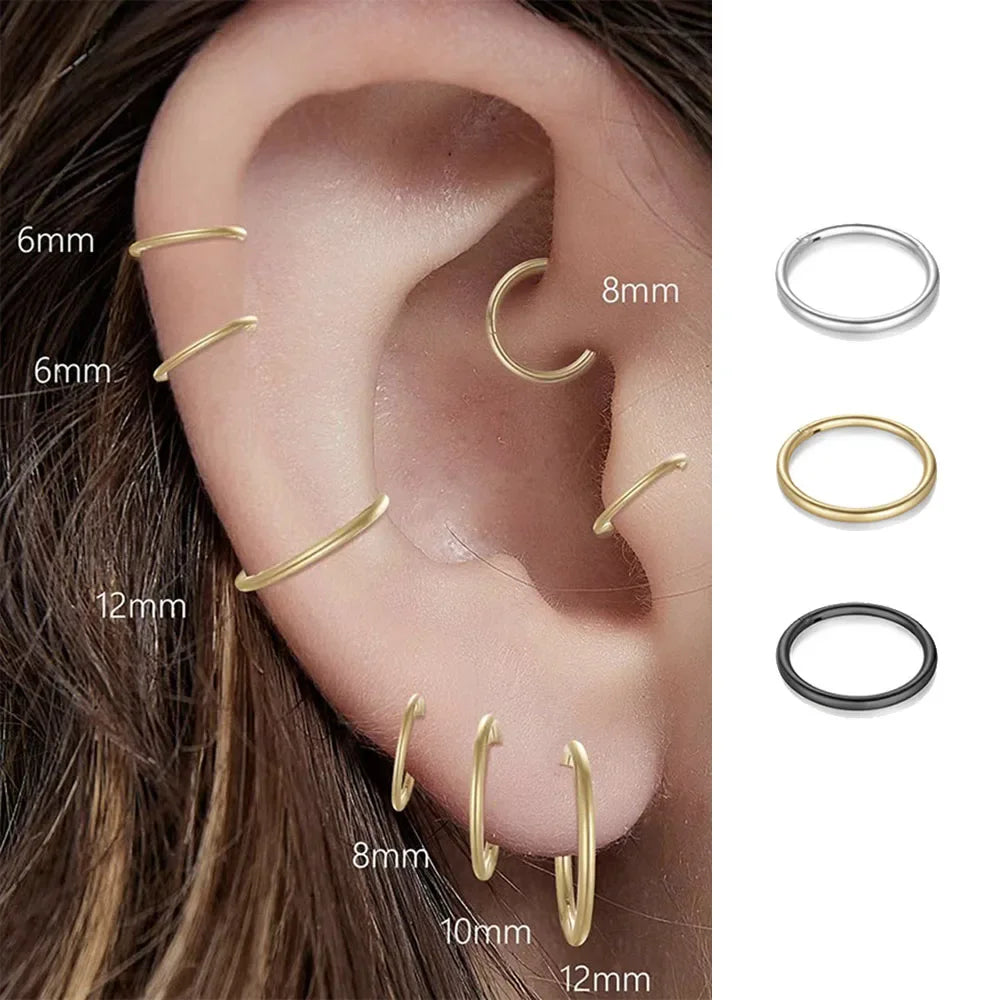 Blue Flow |  Mariasz Minimalist 316L Stainless Steel Nose Ring