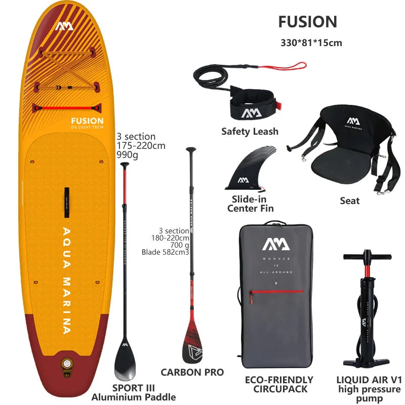 AQUA MARINA NEW FUSION Inflatable Stand-Up Paddleboard (330x81x15 cm)