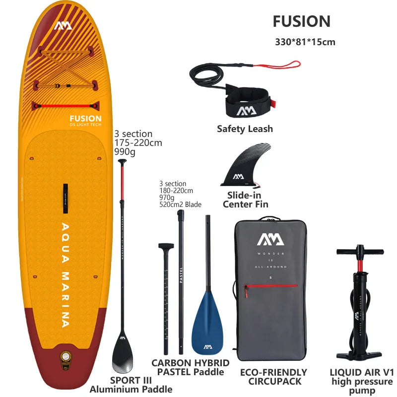 AQUA MARINA NEW FUSION Inflatable Stand-Up Paddleboard (330x81x15 cm)