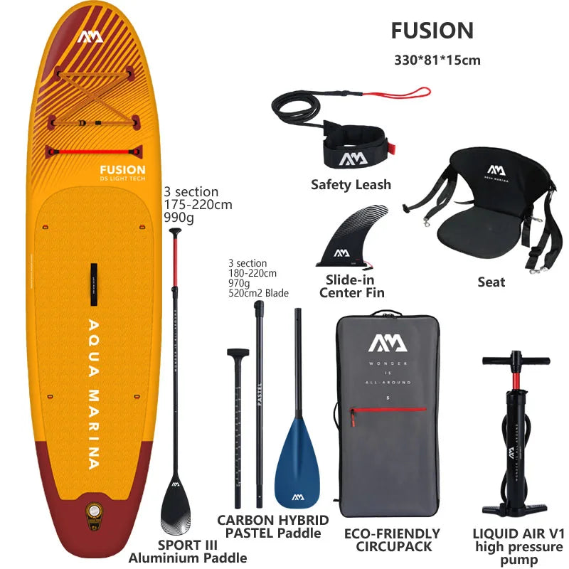AQUA MARINA NEW FUSION Inflatable Stand-Up Paddleboard (330x81x15 cm)