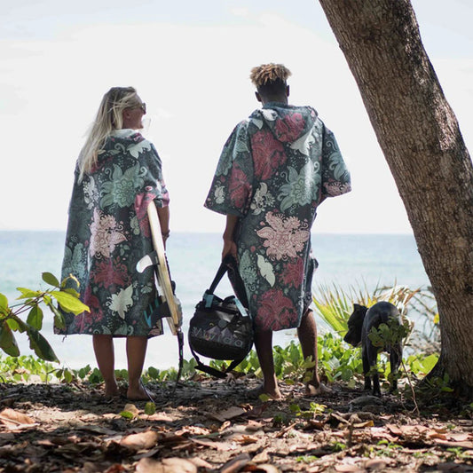 Blue Flow |  Quick Dry Beach Poncho Bathrobe Cape